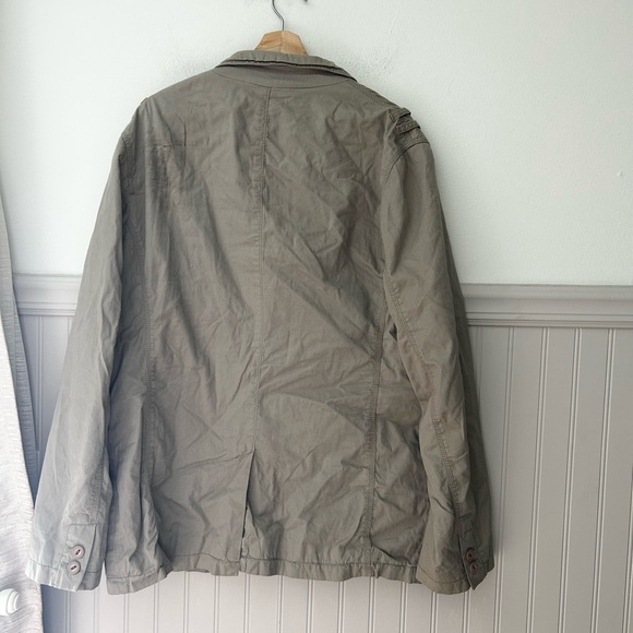 Vintage 90s DKNY Jeans XL Men's Khaki Green Field Jacket - Picture 6 of 6